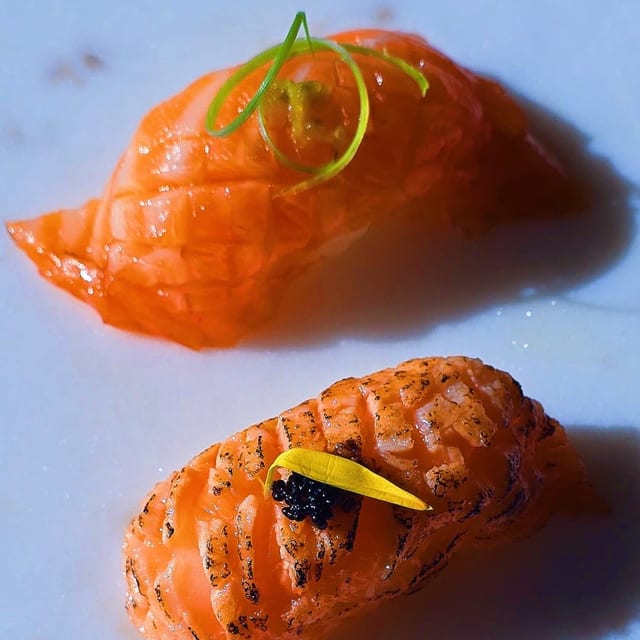 Dry-Aged Salmon Nigiri (2pc).