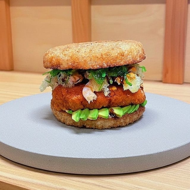 寿司バーガー sushi bāgā.