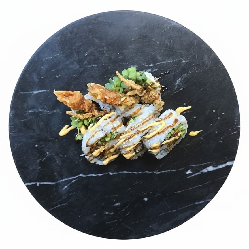 Soft Shell Blue Crab Roll.