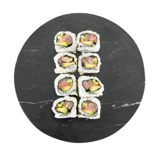 Tuna Roll (Blue Fin & Toro) 8 pieces.