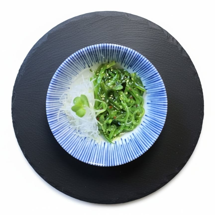 Seasonal Seaweed Salad (Hiyashi Wakame).