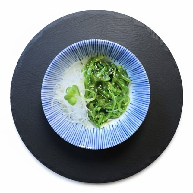 Seasonal Seaweed Salad (Hiyashi Wakame).